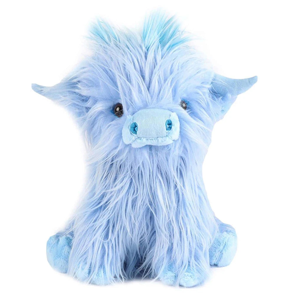 27cm Cute Highland Cow Plush Toys Stuffed Animal Toy Dolls Simulation Long Hair Cow Plush for Kids Birthday Gift Home Decoration
