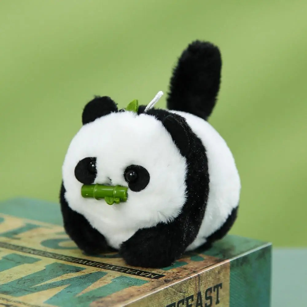 Wagging Tail Wag Its Tail Toy Plush Doll Cartoon Animal Toy Tail Wagging Panda Doll Kawaii Funny Pulling Rope Panda Doll Kids